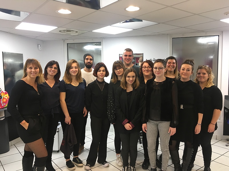 Photo groupe stage barber "Messieurs" Nantes Académie Coiffure